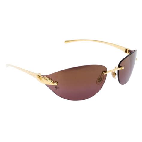 panthère de cartier sunglasses|cartier panthere rimless sunglasses.